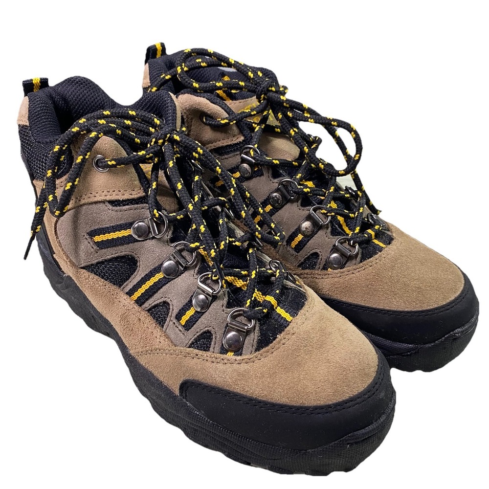 Northwest Territory Brown Suede leather Hiking Ankle‎ boots Men 5, Wom. 7 EUC
